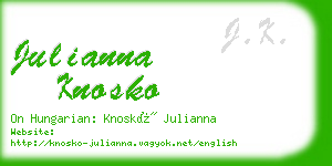 julianna knosko business card